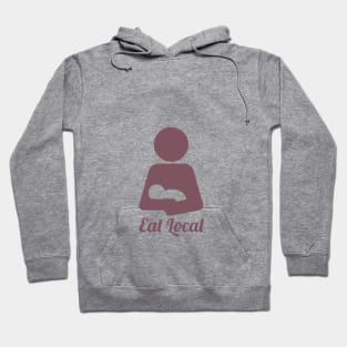 Eat Local Mauve Hoodie